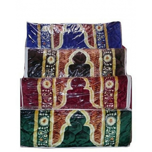 Pack of 4  Val-vet Foam Quilted Printed  Jai namaz / Prayer Rug / Prayer Mat FPM-30